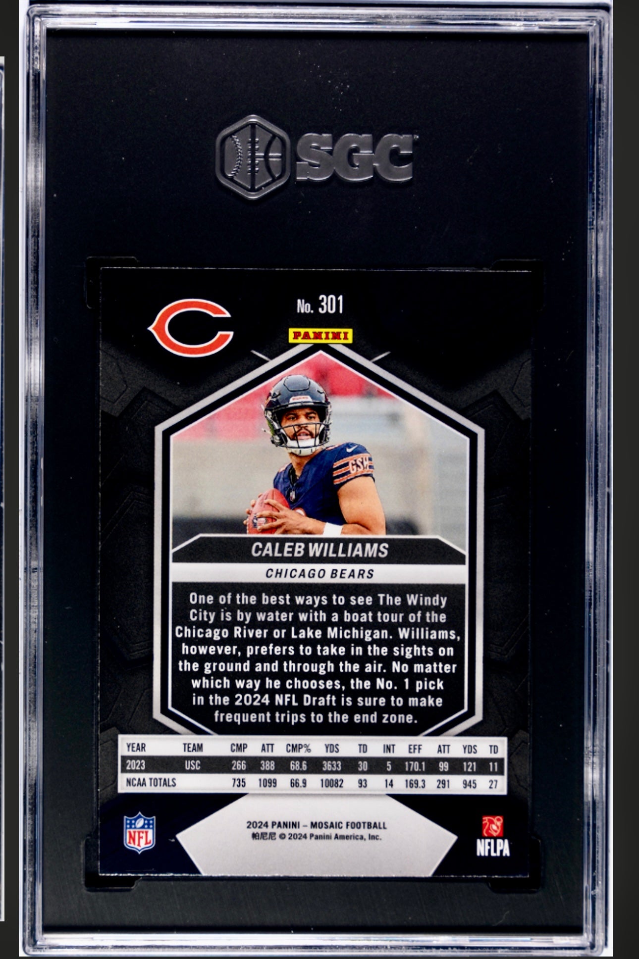 2024 PANINI MOSAIC #301 CALEB WILLIAMS SGC 9.5