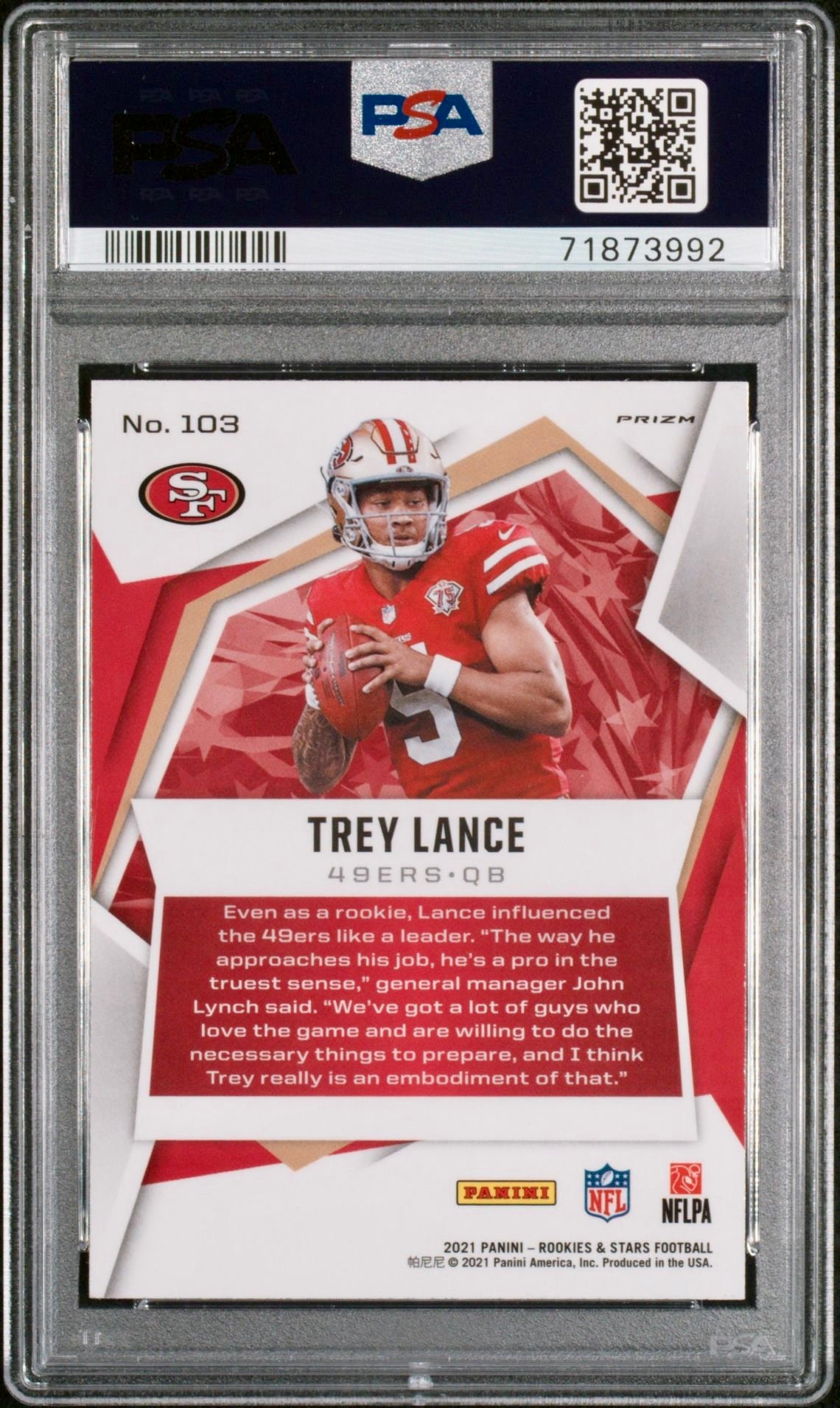 2021 PANINI R & S TREY LANCE PULSAR PRIZM PSA 9